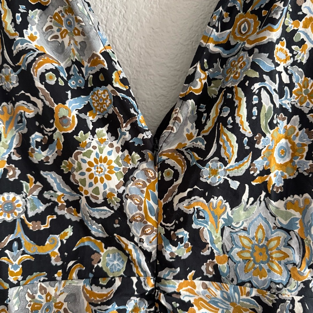 NWT Veronica Beard Jackson Paisley Print Dress in Black Multi Women's Size 2 - Picture 5 of 9